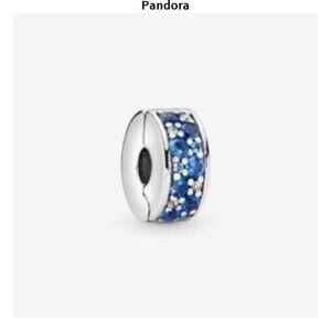 Pandora Blue Pav Clip Charm